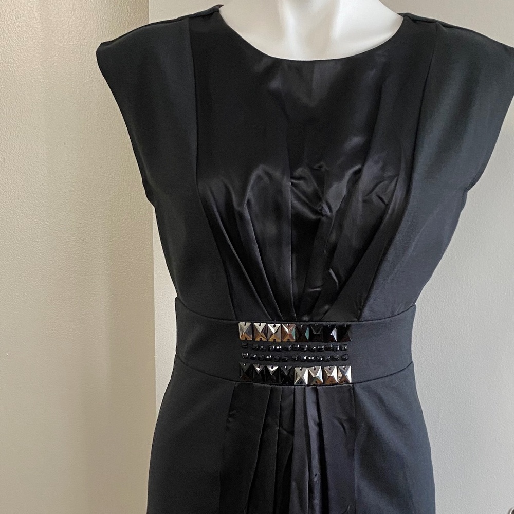 BCBG Paris Black Dress w/Beaded Detail